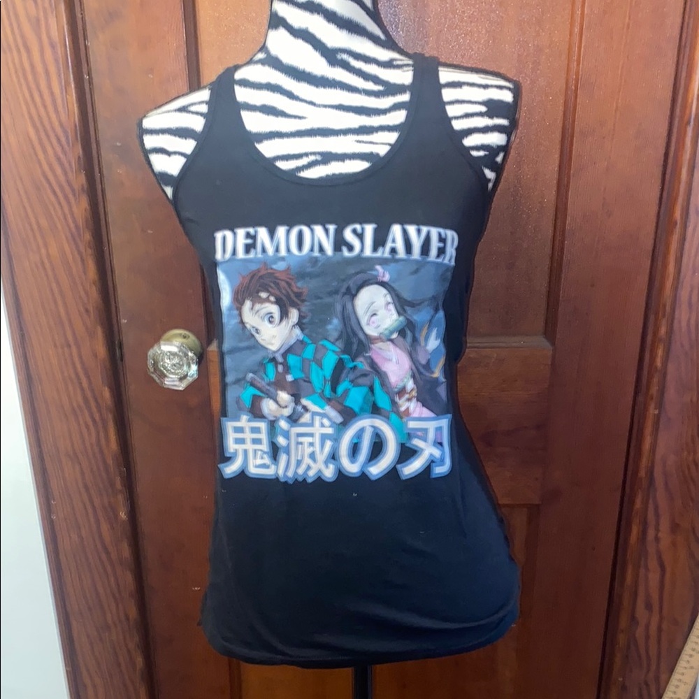 Black Demon Slayer Tank Top